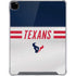 NFL Houston Texans White Striped iPad Pro 12.9in (2020) Clear Case