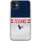 NFL Houston Texans White Striped iPhone 11 Clear Case