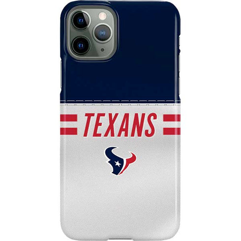 NFL Houston Texans White Striped iPhone 11 Pro Lite Case