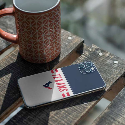 NFL Houston Texans White Striped iPhone 11 Pro Max Skin