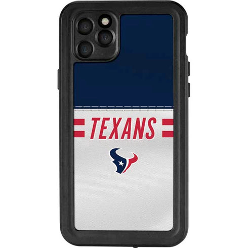 NFL Houston Texans White Striped iPhone 11 Pro Max Waterproof Case