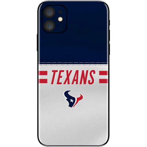 NFL Houston Texans White Striped iPhone 11 Skin