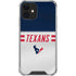 NFL Houston Texans White Striped iPhone 12 Clear Case