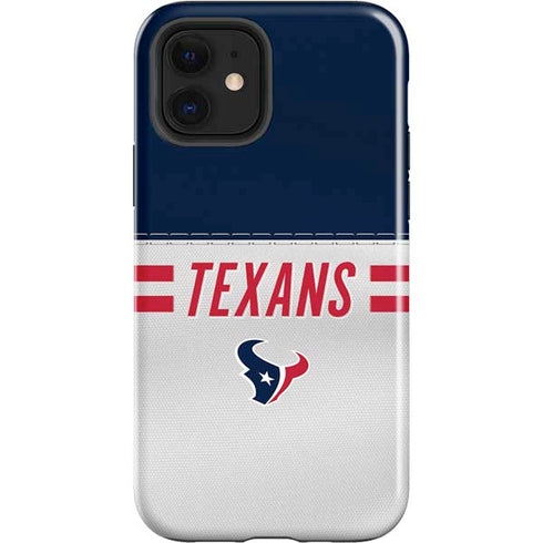NFL Houston Texans White Striped iPhone 12 Impact Case