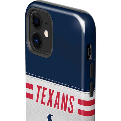 NFL Houston Texans White Striped iPhone 12 Impact Case