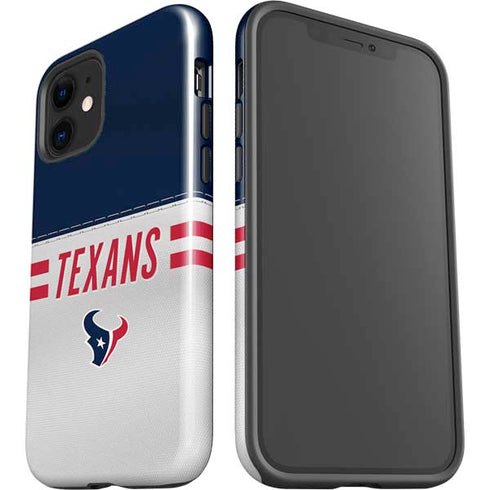 NFL Houston Texans White Striped iPhone 12 Impact Case