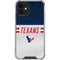 NFL Houston Texans White Striped iPhone 12 Mini Clear Case