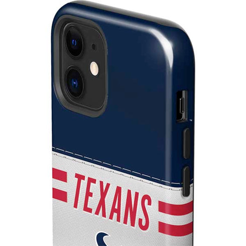 NFL Houston Texans White Striped iPhone 12 Mini Impact Case