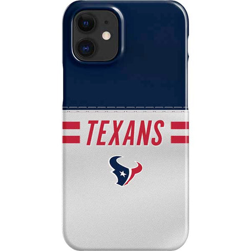 NFL Houston Texans White Striped iPhone 12 Mini Lite Case