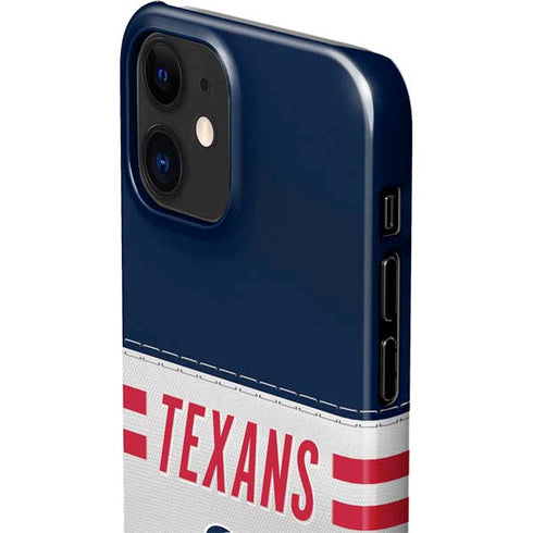 NFL Houston Texans White Striped iPhone 12 Mini Lite Case