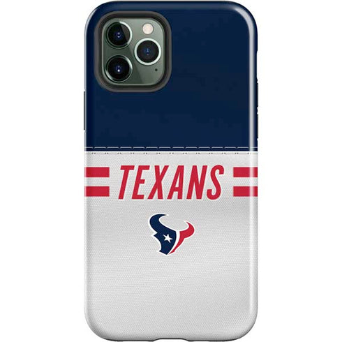 NFL Houston Texans White Striped iPhone 12 Pro Impact Case