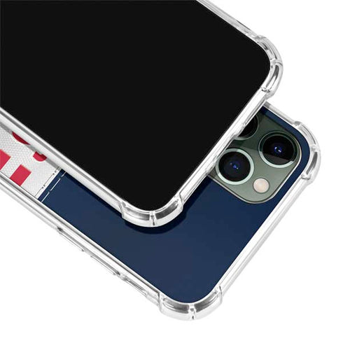NFL Houston Texans White Striped iPhone 12 Pro Max Clear Case