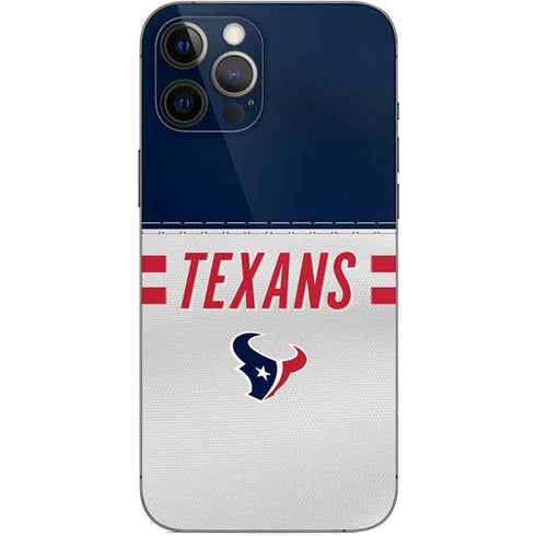 NFL Houston Texans White Striped iPhone 12 Pro Max Skin