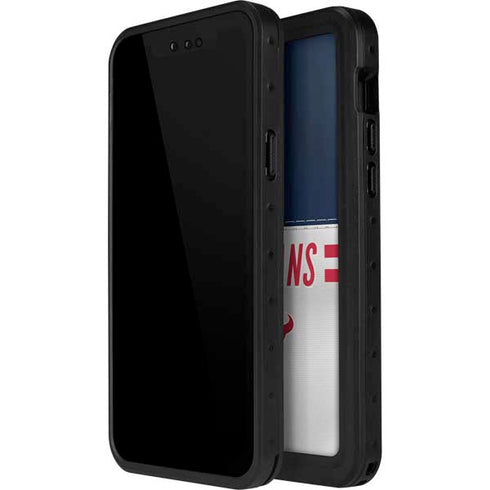 NFL Houston Texans White Striped iPhone 12 Pro Max Waterproof Case