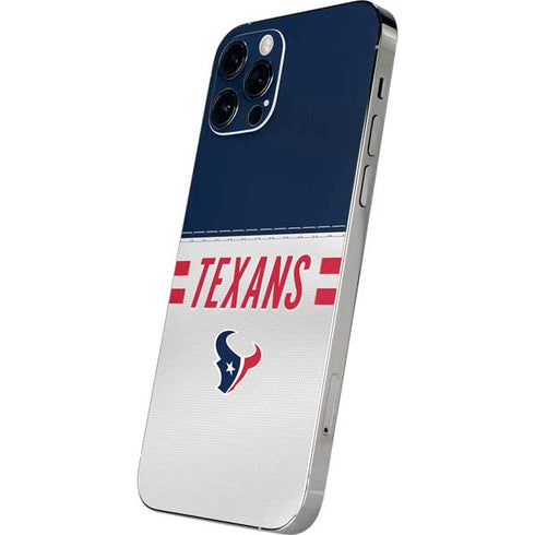 NFL Houston Texans White Striped iPhone 12 Pro Skin