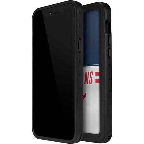 NFL Houston Texans White Striped iPhone 12 Pro Waterproof Case