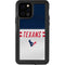 NFL Houston Texans White Striped iPhone 12 Pro Waterproof Case