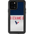 NFL Houston Texans White Striped iPhone 12 Pro Waterproof Case