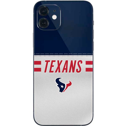 NFL Houston Texans White Striped iPhone 12 Skin