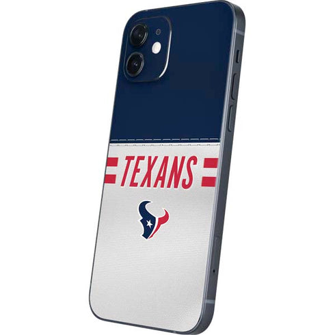 NFL Houston Texans White Striped iPhone 12 Skin