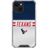 NFL Houston Texans White Striped iPhone 13 Mini Clear Case