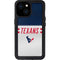 NFL Houston Texans White Striped iPhone 13 Mini Waterproof Case