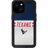 NFL Houston Texans White Striped iPhone 13 Mini Waterproof Case
