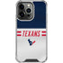 NFL Houston Texans White Striped iPhone 13 Pro Clear Case
