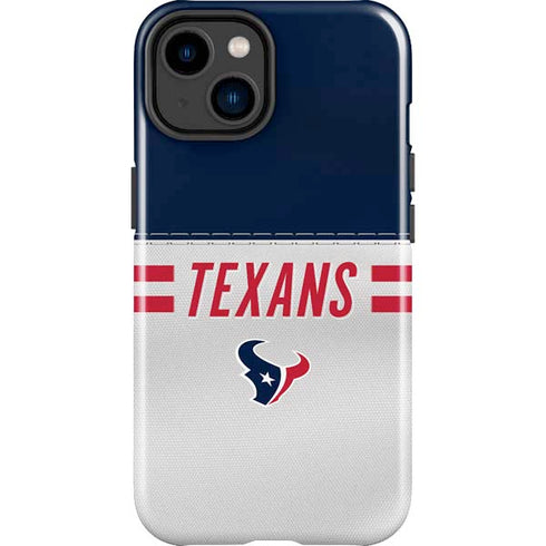 NFL Houston Texans White Striped iPhone 14 Plus Impact Case