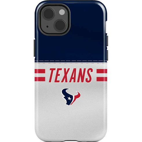 NFL Houston Texans White Striped iPhone 15 Impact Case