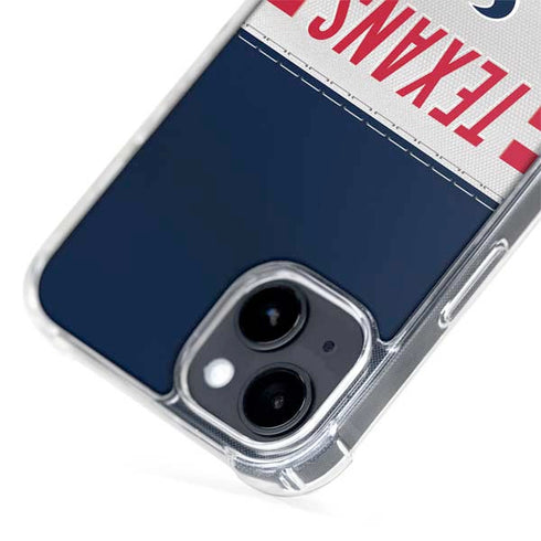 NFL Houston Texans White Striped iPhone 14 Plus MagSafe Case