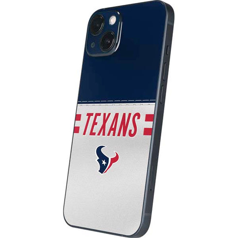 NFL Houston Texans White Striped iPhone 15 Plus Skin