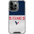 NFL Houston Texans White Striped iPhone 15 Pro Clear Case