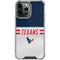 NFL Houston Texans White Striped iPhone 15 Pro Max Clear Case