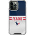 NFL Houston Texans White Striped iPhone 15 Pro Max Clear Case