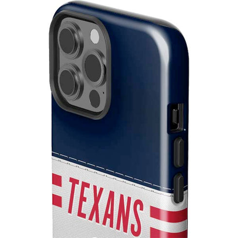 NFL Houston Texans White Striped iPhone 15 Pro Max Impact Case