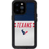 NFL Houston Texans White Striped iPhone 14 Pro Max Waterproof Case