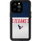 NFL Houston Texans White Striped iPhone 14 Pro Waterproof Case