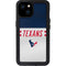 NFL Houston Texans White Striped iPhone 15 Plus Waterproof Case