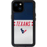 NFL Houston Texans White Striped iPhone 15 Plus Waterproof Case