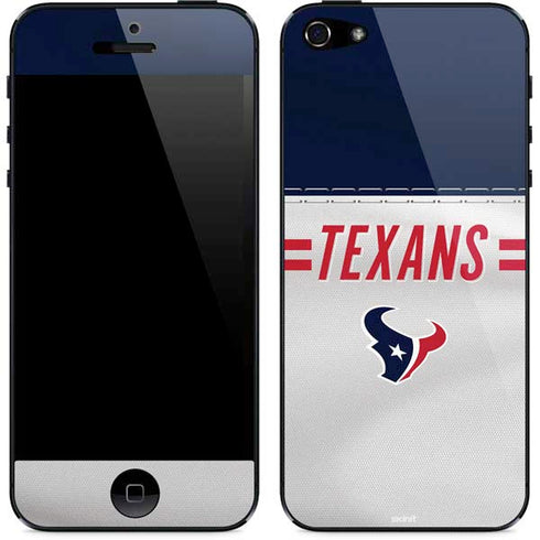 NFL Houston Texans White Striped iPhone 5/5s/5SE Skin
