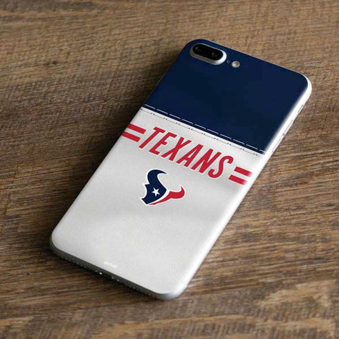 NFL Houston Texans White Striped iPhone 8 Plus Skin