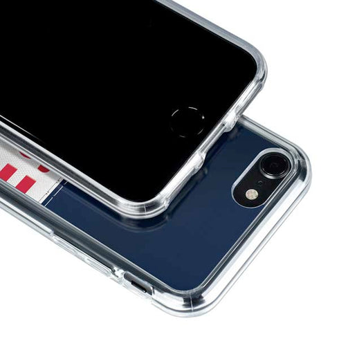 NFL Houston Texans White Striped iPhone SE (2nd & 3rd Gen) Clear Case