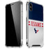 NFL Houston Texans White Striped iPhone X/XS Clear Case