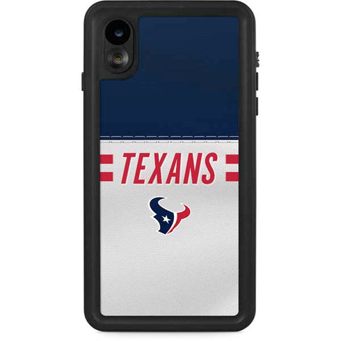 NFL Houston Texans White Striped iPhone XR Waterproof Case