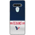 NFL Houston Texans White Striped LG Stylo 6 Clear Case