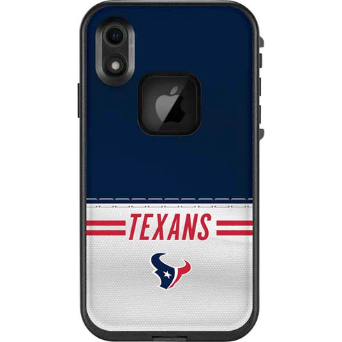 NFL Houston Texans White Striped LifeProof Fre iPhone Skin