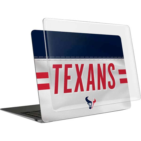 NFL Houston Texans White Striped MacBook Air 13in (2020) Case plus Skin