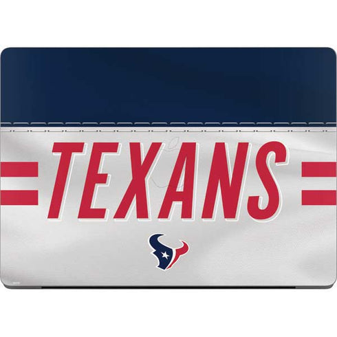 NFL Houston Texans White Striped MacBook Pro 14in (2021-24) Skin
