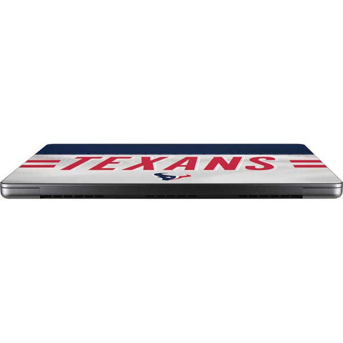 NFL Houston Texans White Striped MacBook Pro 14in (2021-24) Skin